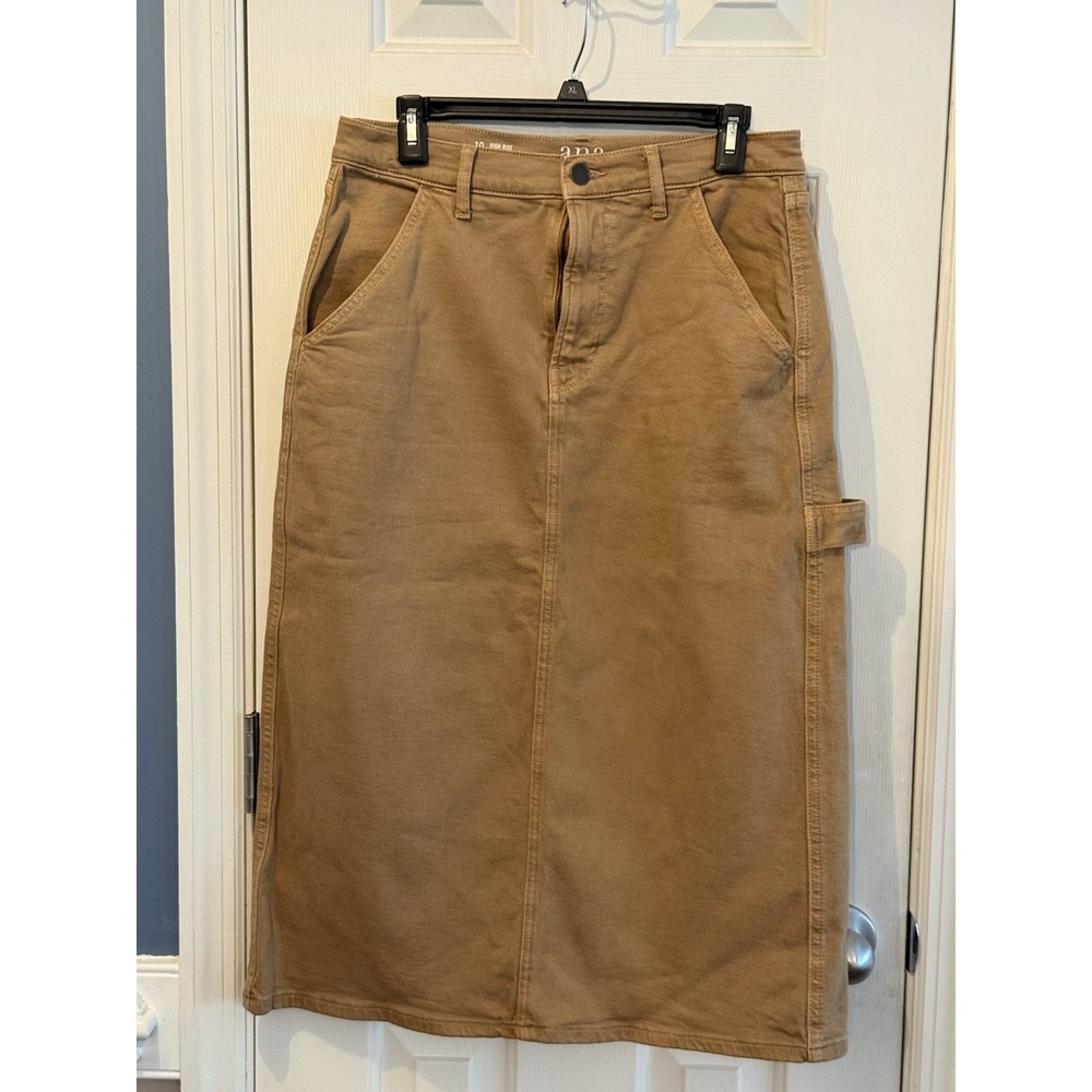 Ana High Rise Tan Granola Long Skirt Size 10 Casual Modest Classic Minimalist
